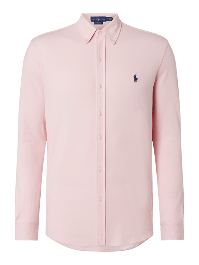 Polo Ralph Lauren Koszula casualowa o kroju slim fit z siateczki Różowy 1