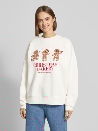 LeGer by Lena Gercke Sweatshirt met stitchings, model 'Daphne' Offwhite - 4