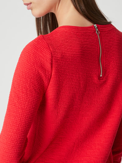 Only Sweatshirt mit strukturiertem Muster Rot 3