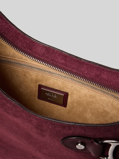 Lauren Ralph Lauren Handtas van echt runderleer met sierapplicatie Bordeaux - 5