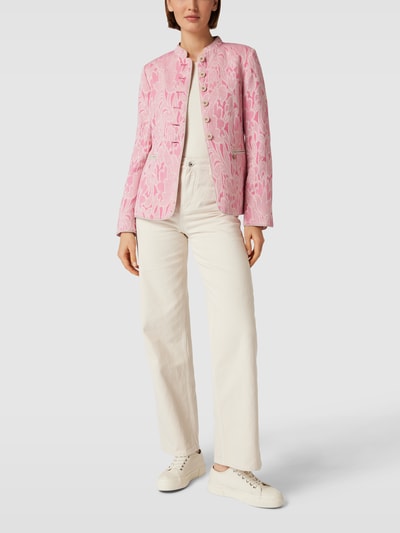 WHITE LABEL Blazer met all-over motief Rosé gemêleerd - 1