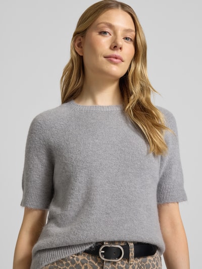 Rich & Royal Gebreid shirt met ronde hals en 1/2-mouwen Middengrijs - 3