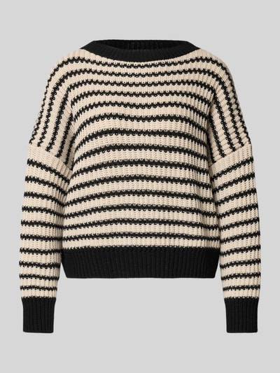Weekend Max Mara Sweter o kroju oversized z dzianiny z czystej wełny model ‘EZOR’ Beżowy 2