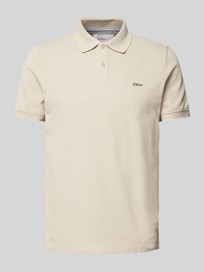 s.Oliver RED LABEL Poloshirt met labelstitching Beige - 2