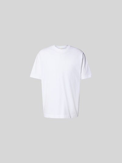 Closed T-Shirt mit geripptem Rundhalsausschnitt Weiss 2