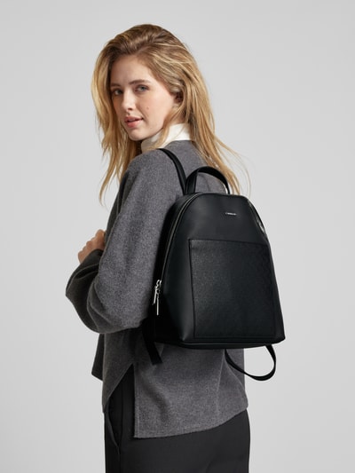 CK Calvin Klein Rucksack in Leder-Optik Modell 'CK CONVERTIBLE' Black 1