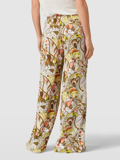 Christian Berg Woman Stoffen broek van pure viscose met all-over motief Olijfgroen - 5