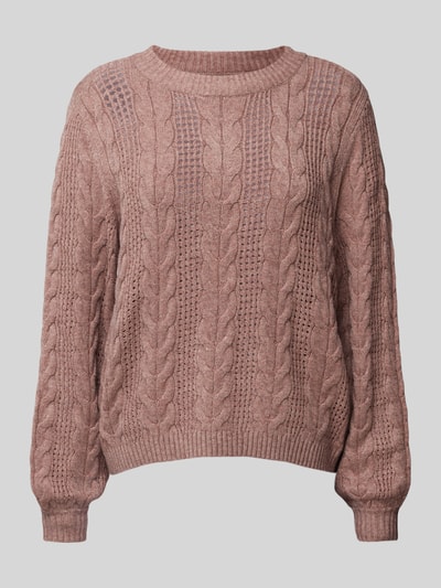 Only Gebreide pullover met ronde hals, model 'RUBINA' Oudroze - 2