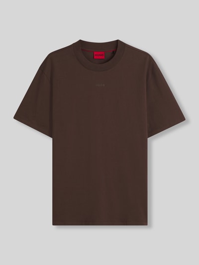 HUGO Regular Fit T-Shirt aus reiner Baumwolle Modell 'Dapolino' Schoko 2