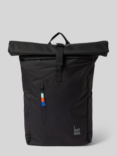 Gotbag Rugzak met labelprint, model 'Rolltop Easy' Zwart - 1