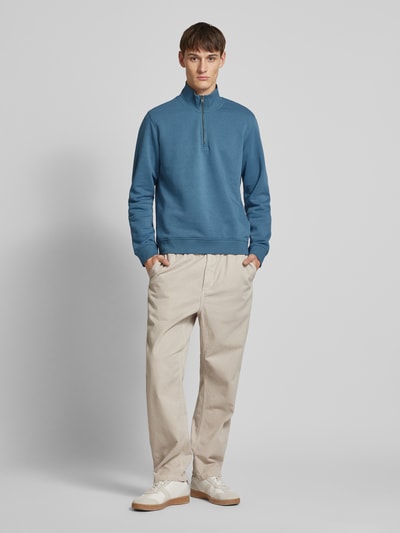 Jack & Jones Sweatshirt mit Troyer-Kragen Modell 'BRADLEY' Ocean 1