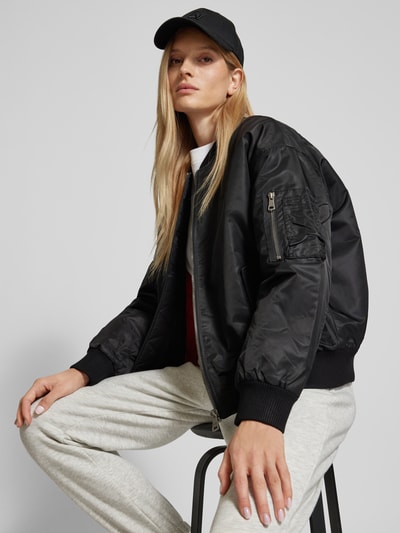 Original Bombers Oversized bomberjack met labelstitching Zwart - 3