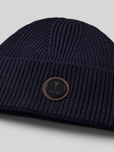 JOOP! Collection Beanie met labelbadge, model 'Feranto' Marineblauw - 2