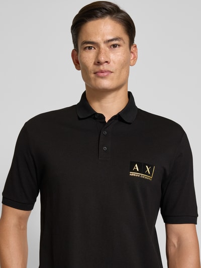 ARMANI EXCHANGE Koszulka polo o kroju regular fit z logo Czarny 3