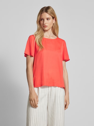 comma Blouseshirt met zijsplitten Rood - 4