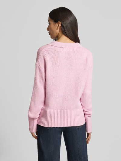 Fynch-Hatton Strickpullover mit V-Ausschnitt Hellrosa 5
