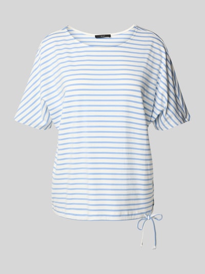 Oui T-shirt z tunelem na dole Ciemnoniebieski 2