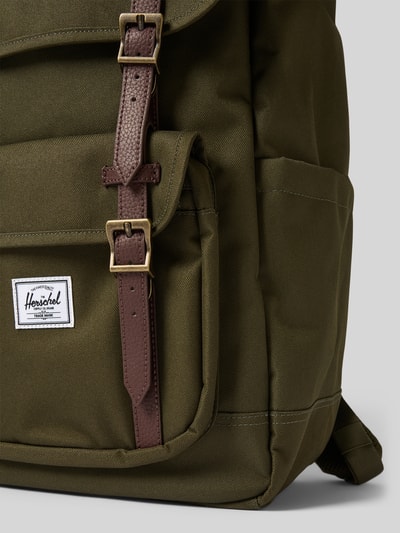 Herschel Rucksack mit Label-Patch Modell 'Little America™' Khaki 3