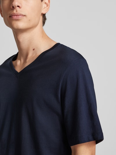 Jack & Jones T-Shirt mit V-Ausschnitt Modell 'ORGANIC BASIC' Dunkelblau 3