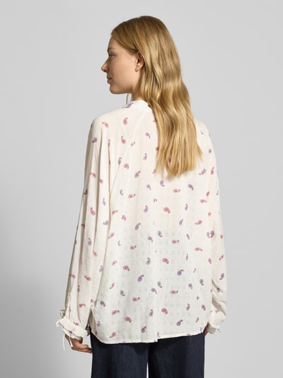 Mustang Blusenshirt mit Stehkragen Modell 'Bellflower' Ecru 5