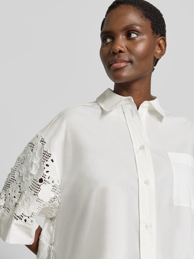Essentiel Antwerp Relaxed Fit Kurzarmbluse aus reiner Baumwolle Modell 'KALI' Weiss 3