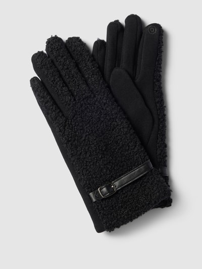 EEM Handschoenen met teddybont Zwart - 1