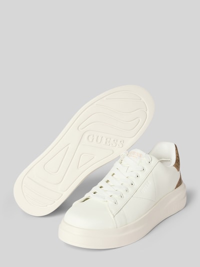 Guess Sneaker aus Leder-Mix Modell 'Elbina' Weiss 4