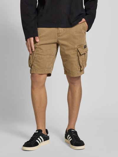 Superdry Korte cargobroek met labeldetail Camel - 4