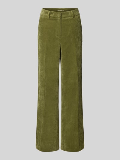 CAMBIO Wide Fit Cordhose mit Bügelfalten Modell 'Amelie' Gruen 2
