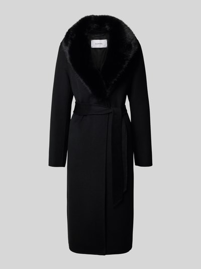 comma Mantel mit Taillengürtel Black 2