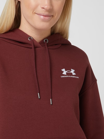 Under Armour Bluza z kapturem z wyhaftowanym logo Bordowy 3