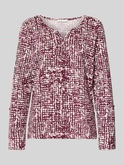 Tom Tailor Regular fit shirt met lange mouwen van puur katoen Bordeaux - 2