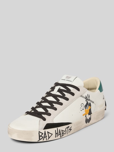 Crime London Sneakers met motiefprints, model 'DISTRESSED' Wit - 1
