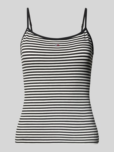 Tommy Jeans Slim Fit Trägertop aus Baumwoll-Mix Black 2
