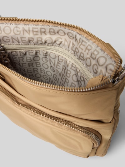 BOGNER Handtasche mit Label-Detail und Schulterriemen Hellbraun 4