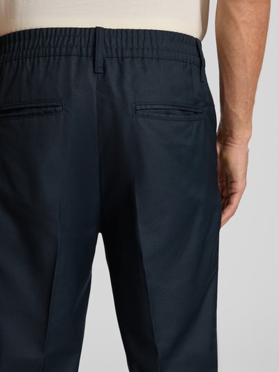 Casual Friday Hose mit elastischem Bund und Bügelfalten Modell 'MARC' Dunkelblau 3