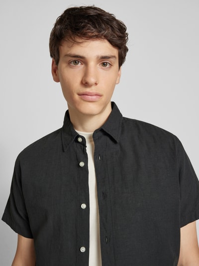 Jack & Jones Koszula casualowa o kroju slim fit z rękawem o dł. 1/2 model ‘BREEZE’ Czarny 3