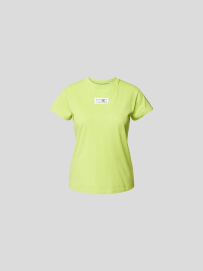 MM6 Maison Margiela T-Shirt mit Motiv-Patch Neon Gruen 2