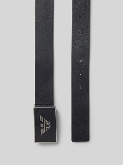 Emporio Armani Gürtel aus Rindsleder mit Pinschließe Black 3