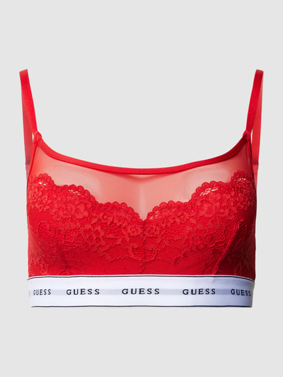 Guess Biustonosz typu bralette z koronką model ‘Belle’ Czerwony 1