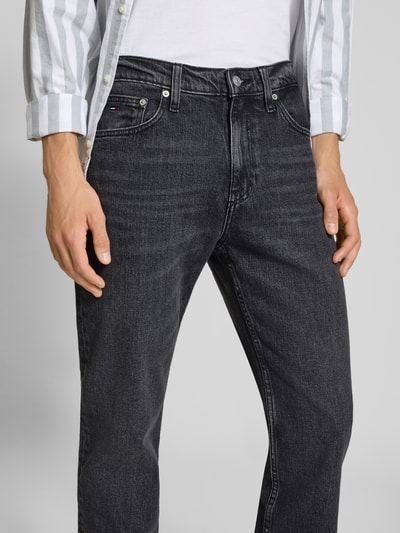 Tommy Jeans Slim fit straight leg jeans van katoenmix Donkergrijs - 3