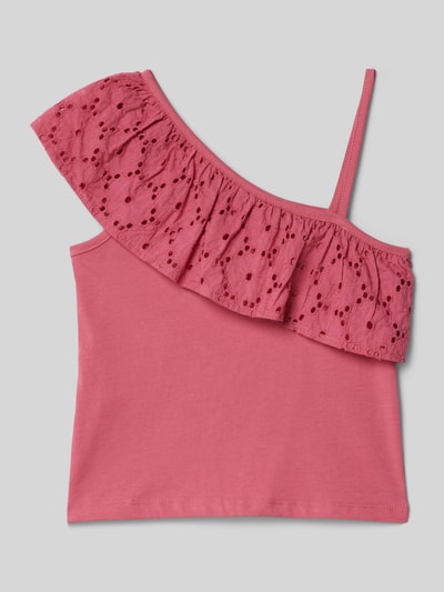 Mango Top mit Volant Fuchsia 1