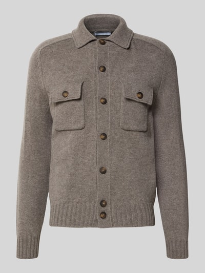 GRAN SASSO Gebreid jack met kentkraag Taupe - 2