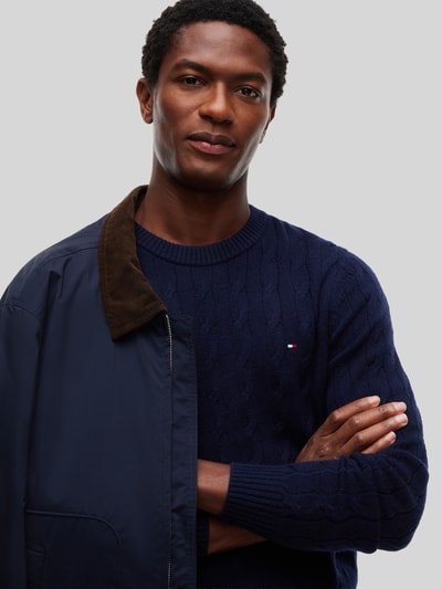 Tommy Hilfiger Regular Fit Pullover aus reiner Schafswolle Marine 3