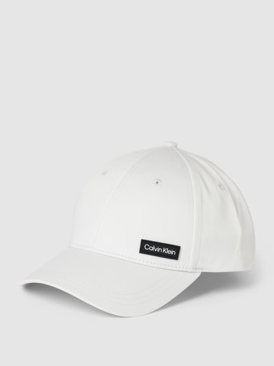 CK Calvin Klein Basecap mit Label-Patch Modell 'ESSENTIAL' Weiss 1