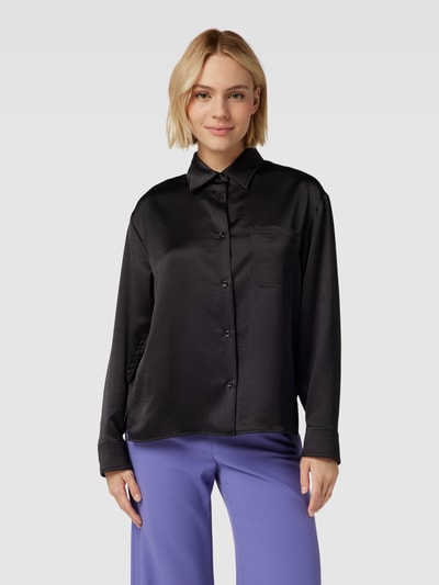 Weekend Max Mara Overhemdblouse met borstzak, model 'CARIOCA' Zwart - 4