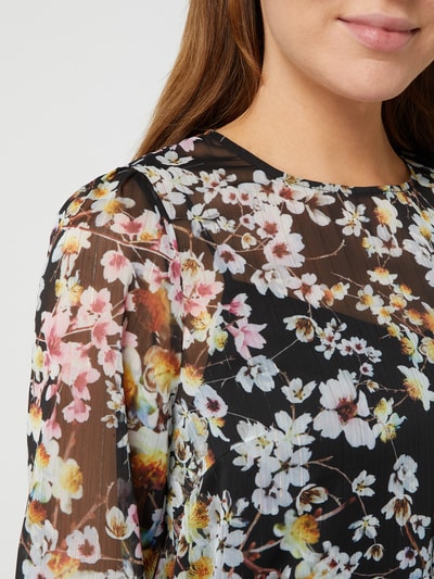 Ted Baker Jurk met bloemenmotief, model 'Rishika' Zwart - 2