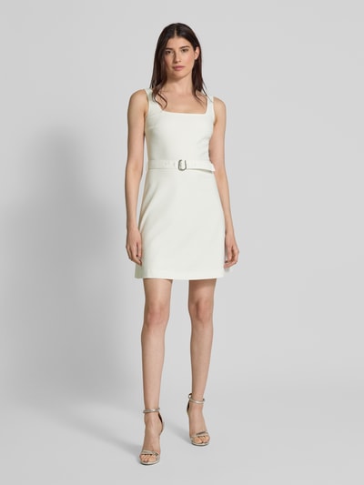 HUGO Minikleid mit Taillengürtel Modell 'Kamena' Weiss 1