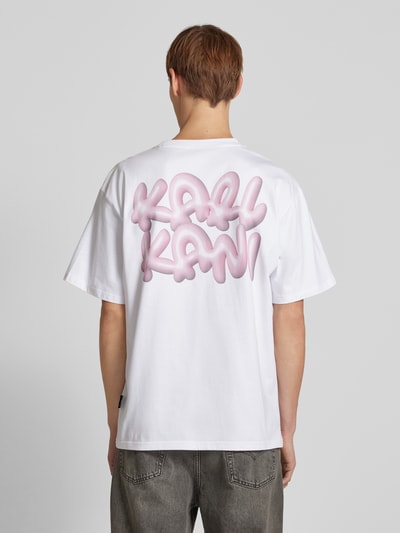 KARL KANI T-Shirt mit Label-Print Weiss 5