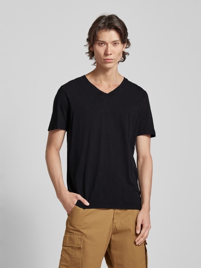 Superdry T-Shirt mit V-Ausschnitt Black 4